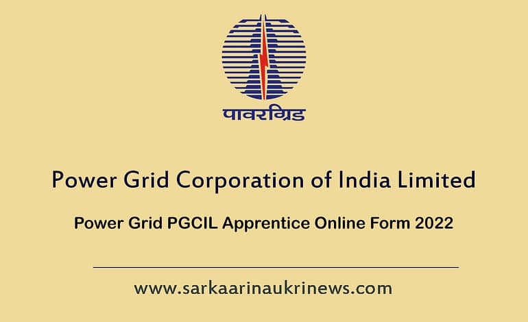  Power Grid PGCIL Apprentice Online Form 2022
